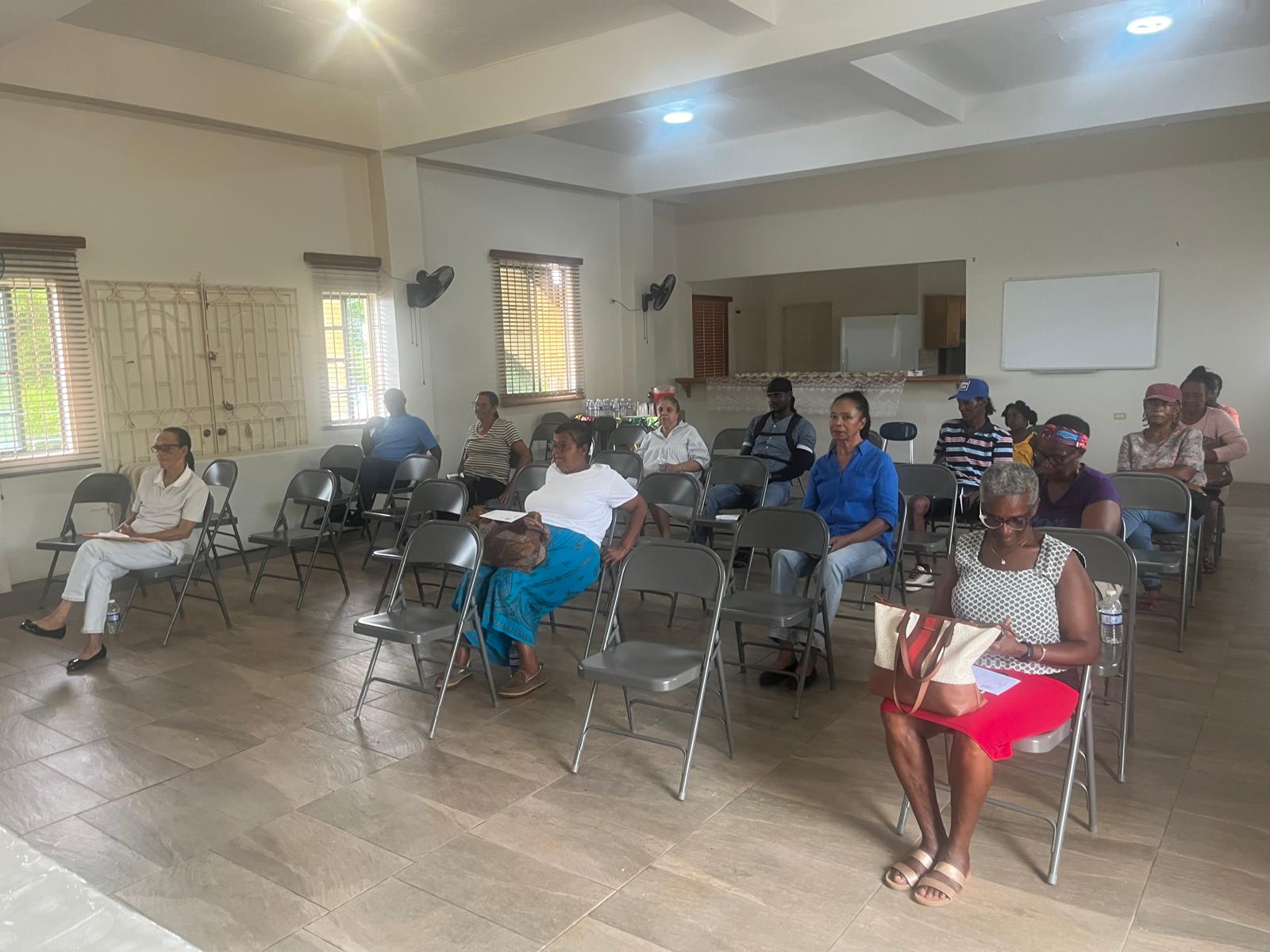 Community meeting at the club